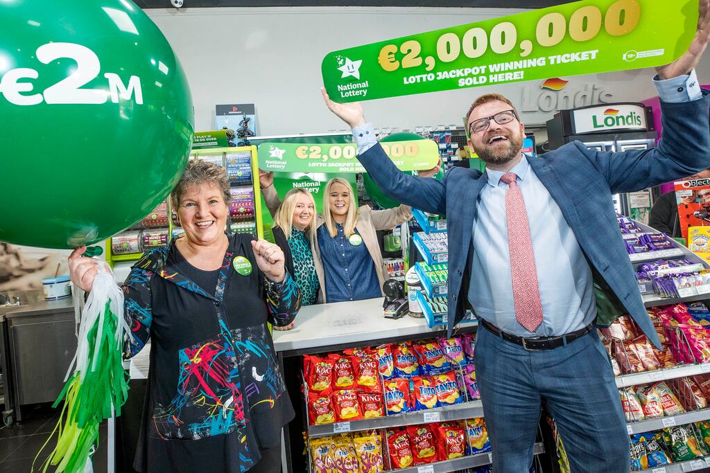 Canavan’s Londis in Gorey, Co. Wexford, sold the winning quick pick ticket on the day of the draw, Saturday October 15th. Photograph: Finbarr O’Rourke / Mac Innes Photography