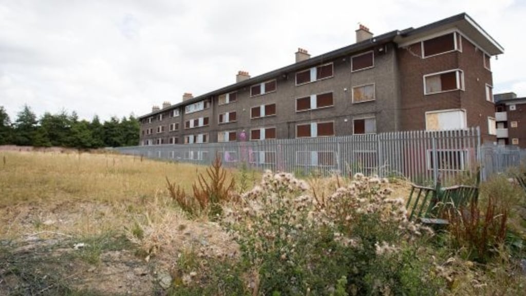 O’Devaney Gardens is a 1950s flat complex that was due to be redeveloped under a public-private partnership. Photograph: Tom Honan