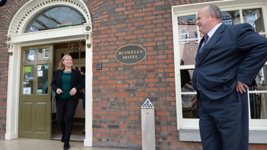 Reform Alliance members Lucinda Creighton and Billy Timmins. Photograph: Brenda Fitzsimons/The Irish Times.