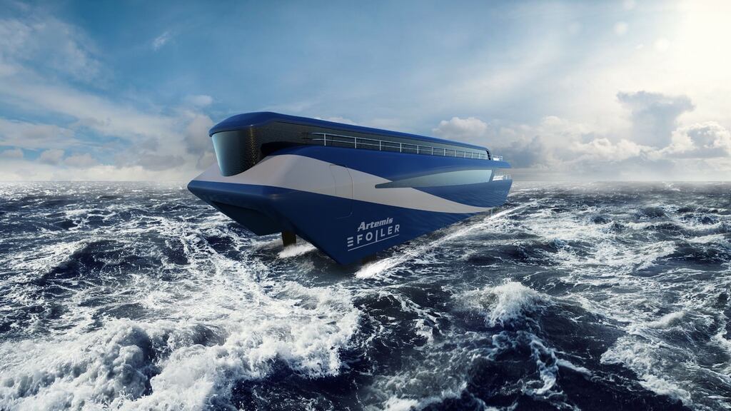 The vessels to be developed in Belfast will be powered by the Artemis eFoiler electric propulsion system.