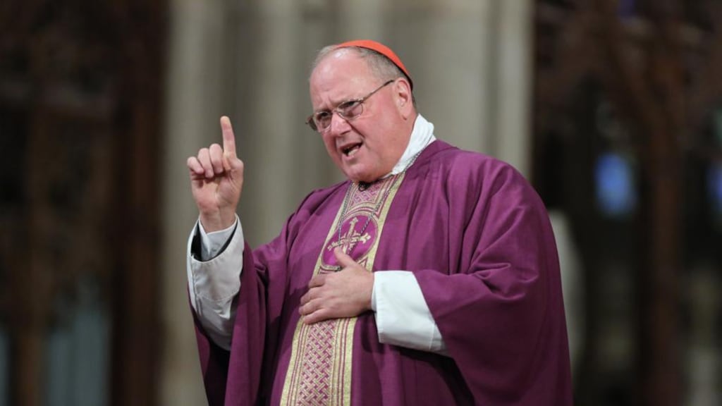 Four nuns from the United States last night formally replaced the Sisters of Mercy at St Mary’s parish in Drogheda. The event was marked by a Mass in St Mary’s, concelebrated by the Cardinal Archbishop of New York, Timothy Dolan (above) and the Bishop of Meath, Michael Smith. Photograph: John Moore/Getty Images)