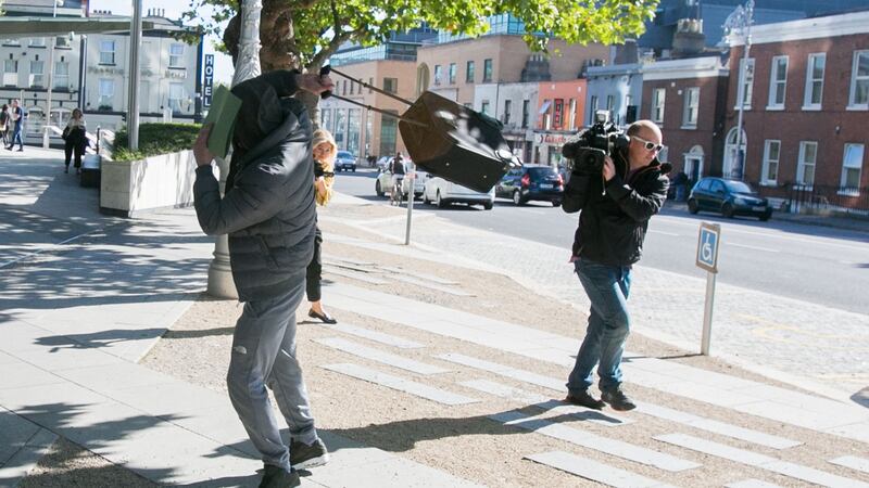 Passenger Patrick Kehoe leaves Dublin court. Photograph: Gareth Chaney Collins