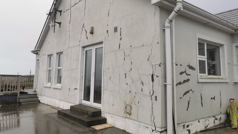 Claire McDaid’s home during Storm Barra in Buncrana, Co Donegal.