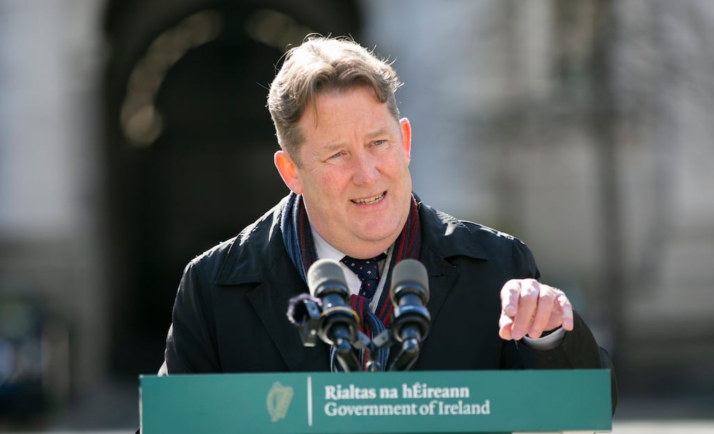 Minister for Housing, Darragh O Brien, during a press briefing at Government Buildings following the decision to end the ban on evictions (Photo: Gareth Chaney/ Collins Photos)