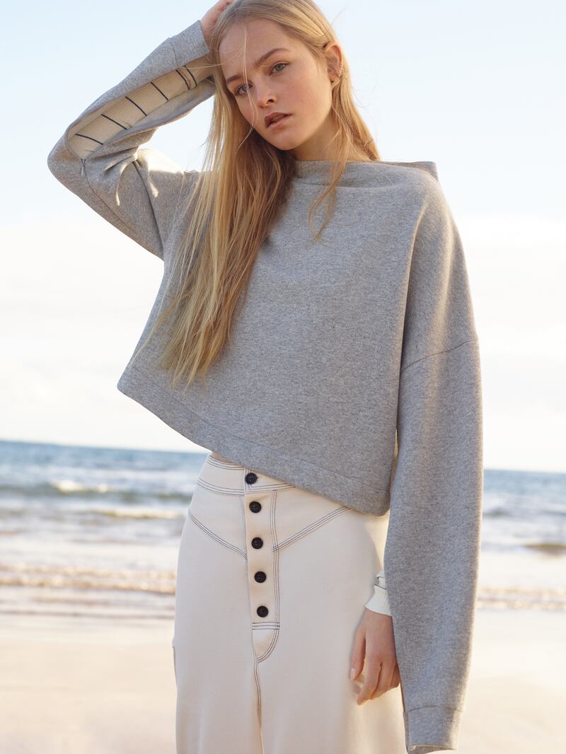 Zara JoinLife collection jumper (€39.95), top (€15.95), trousers (€39.95).