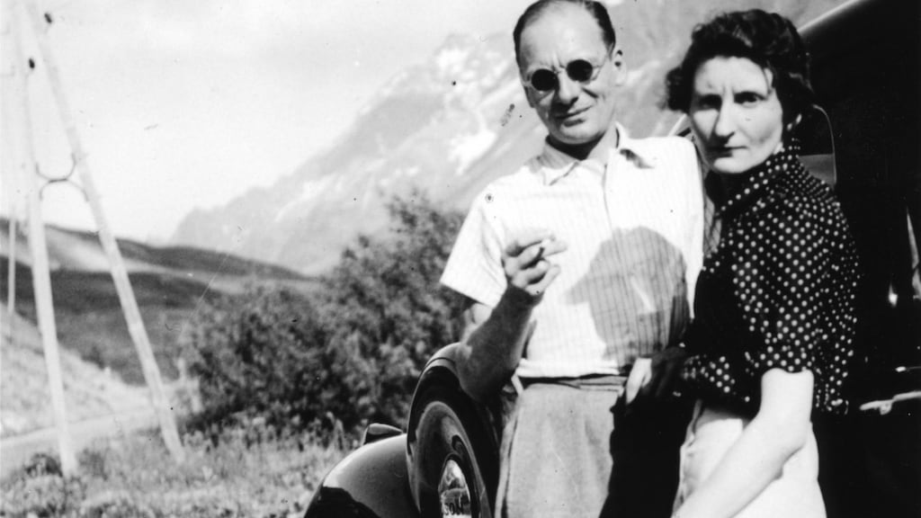 Molly Keane with Sally Phipps’s godfather John Gielgud, c1930. Photograph courtesy of Waterford County Museum