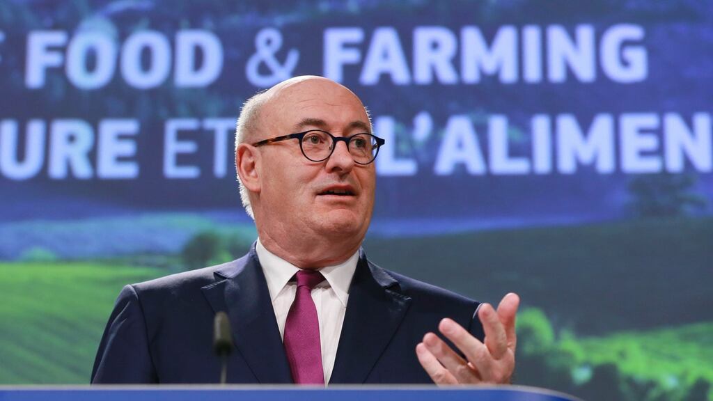 European Commissioner for Agriculture Phil Hogan: “Ireland needs to wake up, and fast, to the reality that we are part of an EU that has assumed the role of global leader in the climate challenge.” Photograph: EPA/Olivier Hoslet