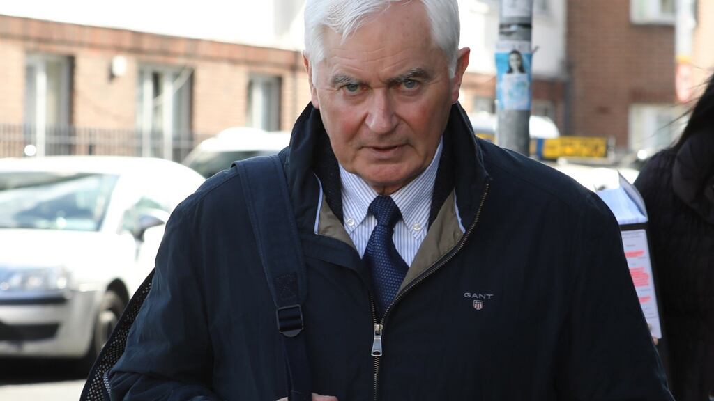 Donal Ó Laoire leaves the Four Courts after giving evidence on the opening day of a High Court action. Photograph: Collins Courts