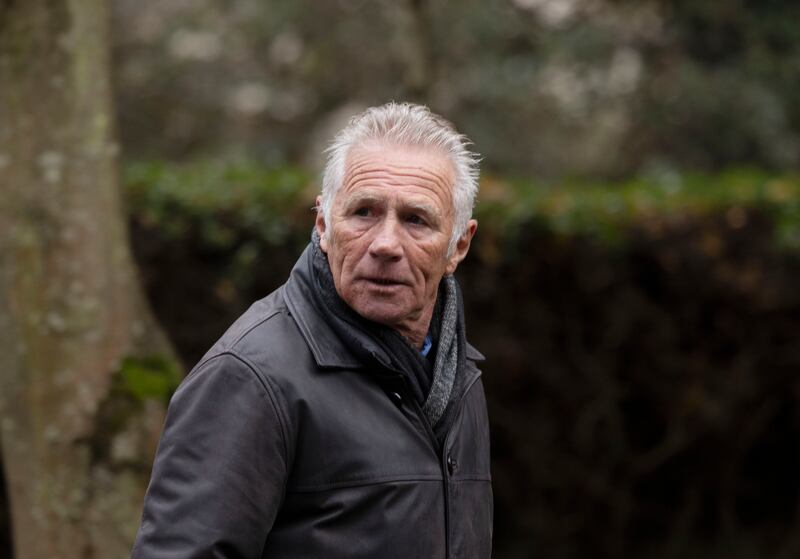 Former athlete Eamon Coughlan arriving at the funeral of Ben Dunne. Photograph: Alan Betson