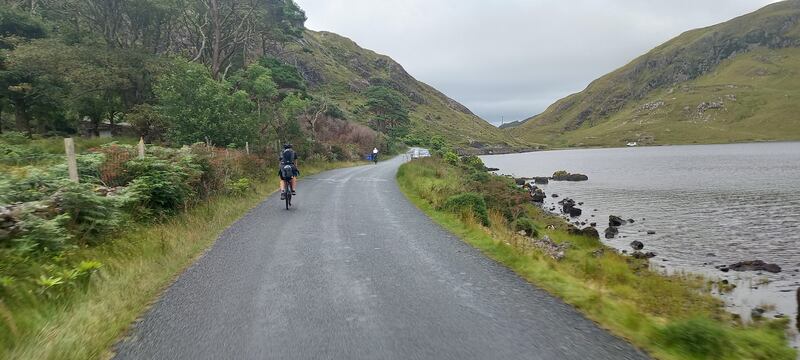 Cyclists along the EuroVelo 1 in Co Galway. Photograph: Doug Corrie