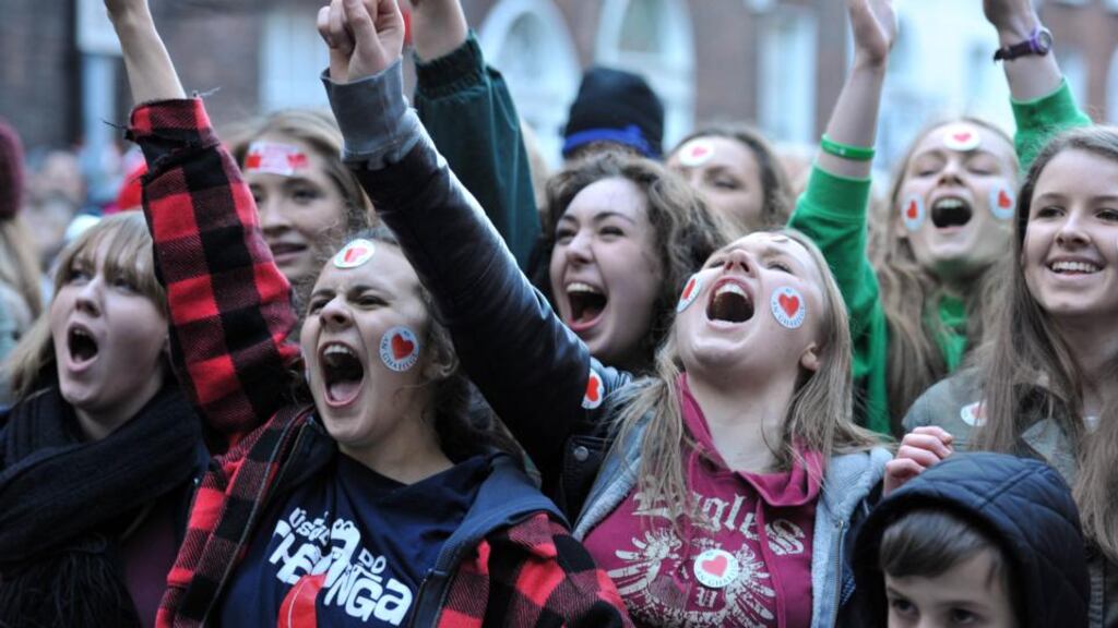 The new president of Conradh na Gaeilge, Dubliner Cóilín Ó Cearbhaill, has said the demand for language rights was evidenced by the high attendance at events such Lá Mór na Gaeilge, above, last month in Dublin. Photograph: Dara Mac Dónaill/The Irish Times