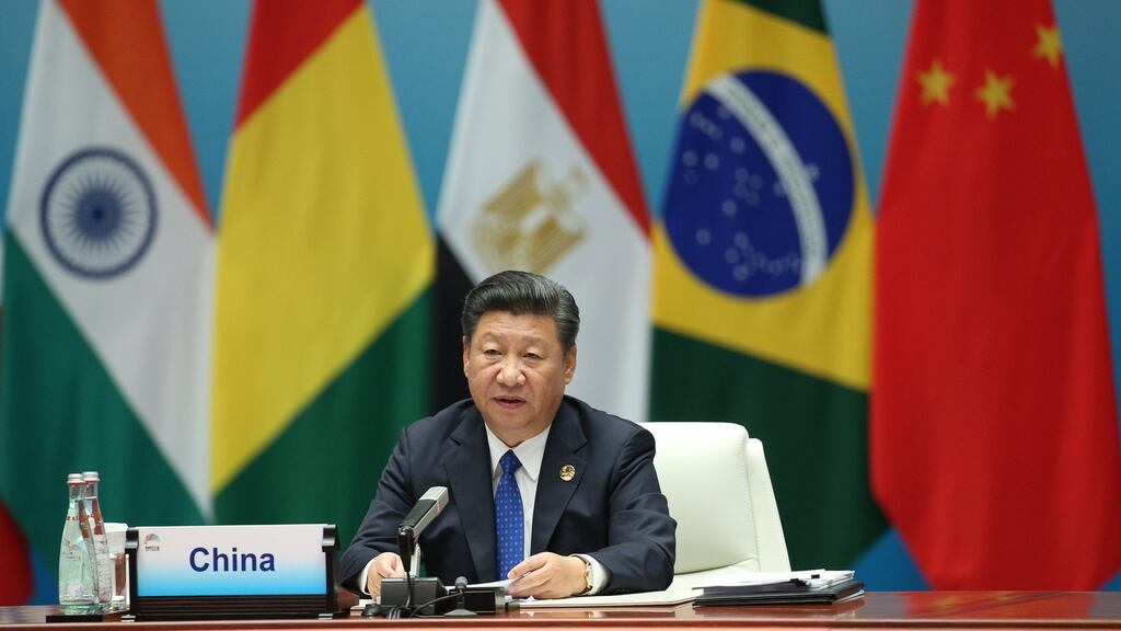 Chinese president Xi Jinping: “Facts have proved time and again that eventually, the Korean peninsula issue can only be solved through peaceful means, such as dialogue and consultation.” Photograph: Wu Hong/EPA