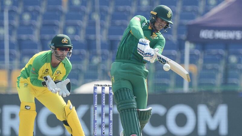 South Africa’s Quinton de Kock decided not to play against the West Indies after an edict was given that all the players should take a knee before the start of the game. Photograph: Isuru Sameera Peiris/Gallo Images/Getty Images