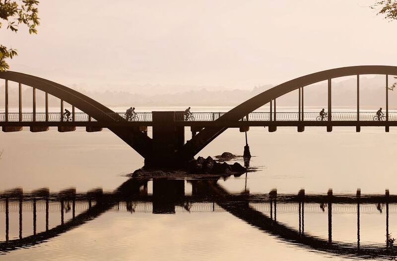 Cyclists participate in the Ring of Beara Cycle starting in Kenmare Town, traversing 140km of the Wild Atlantic Way, along the Kerry and Cork coasts. Photograph: Valerie O'Sullivan
