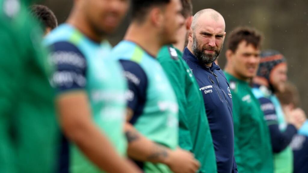 John Muldoon makes his final appearance at the Sportsground against Leinster. Photograph: James Crombie/Inpho