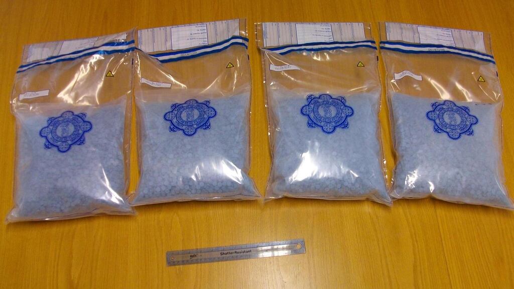 A man has been arrested after garda seized large quantity of ecstasy in Darndale on Dublin’s northside this afternoon. Photograph: Garda