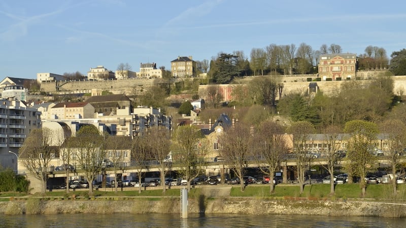 The view across the Seine towards Saint-Germain-en-Laye