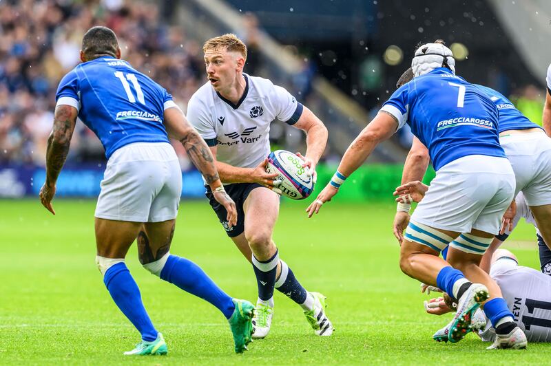 Former Munster outhalf Ben Healy was named man-of-the-match in Scotland's opening World Cup warm-up against Italy at Murrayfield on Saturday. Photograph: Craig Watson/Inpho