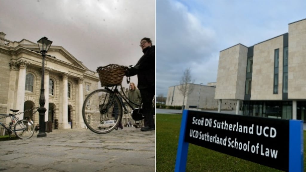 Trinity College Dublin (left) and UCD (right) have secured top 100 rankings in a table of best academic faculties globally. File photographs: The Irish Times