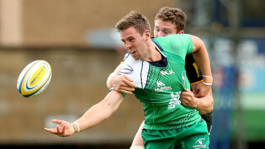 Connacht’s Craig Ronaldson: recalled to the backline for Cardiff Blues’ visit to the Sportsground. Photo: James Crombie/Inpho