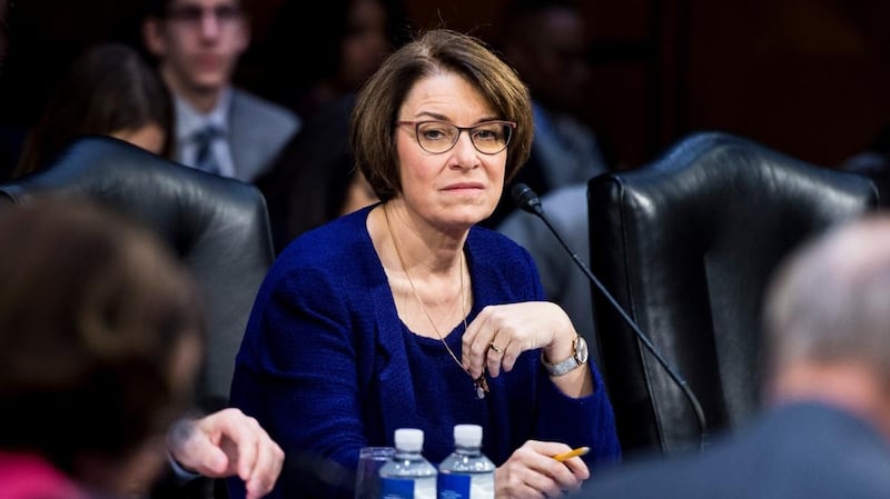 Senator Amy Klobuchar has announced a run for the Democratic nomination for US president. Photograph: Pete Marovich/New York Times