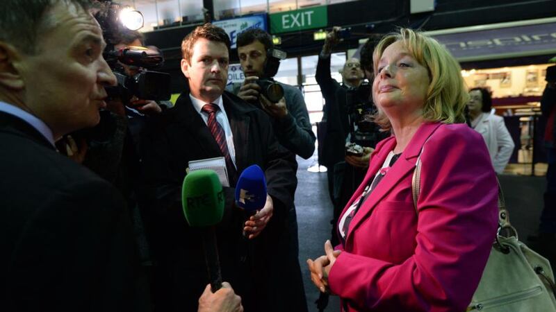 Number one: Nessa Childers MEP at the count at the RDS. Photograph: Dara Mac Dónaill