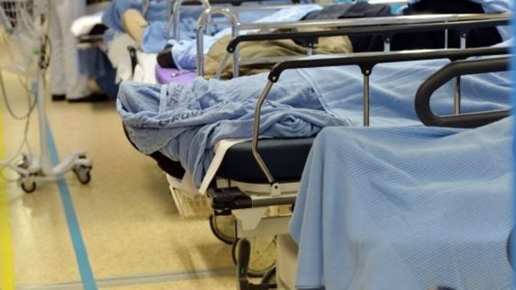 The Irish Nurses and Midwives Organisation said there were 573 admitted patients waiting on trolleys for beds on Monday morning at hospitals across the State. File photograph: Alan Betson