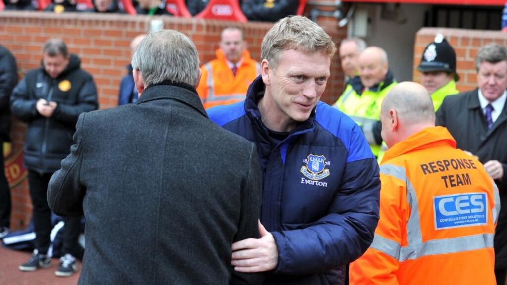 Like Alex Ferguson earning a living as a moderate professional footballer rather than a star name, David Moyes realised early on that his forte was going to be in management. Photograph: Martin Rickett/PA Wire