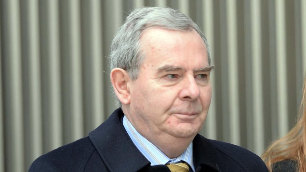 Seán Quinn arriving at Dublin Circuit Criminal Court this morning, where he is expected to give evidence in the trial of former Anglo Irish Bank directors Seán FitzPatrick, Willie McAteer and Pat Whelan. Photograph: Eric Luke/The Irish Times