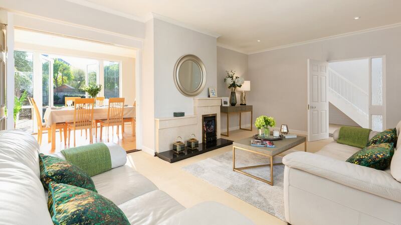 Livingroom opening to diningroom