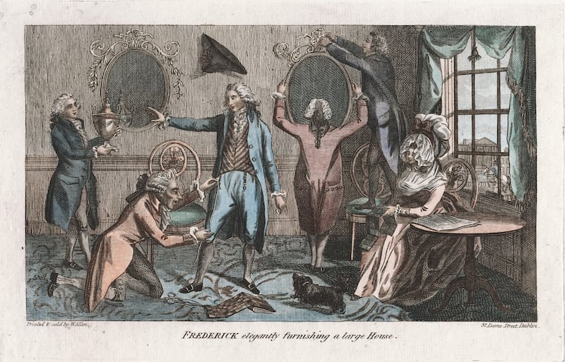 The picture, Elegantly furnishing a large house, by Frederick will be discussed by Conor Lucey in the Georgian Society's autumn lecture series