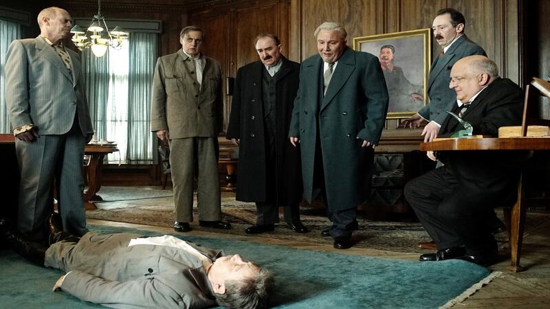 Steve Buscemi, Jeffrey Tambor, Dermot Crowley, Simon Russell Beale, Paul Whitehouse and Paul Chahidi in The Death of Stalin