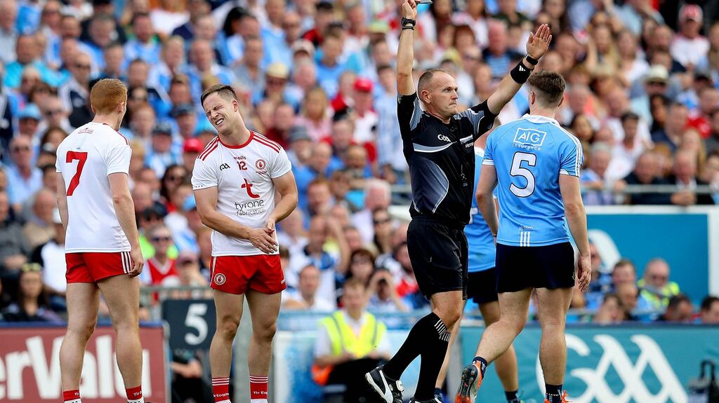 Conor Lane during the All-Ireland final. “It’s not nice to see when you see lads jumping over wires and supporters getting involved. I’d be a big Munster rugby man, and you don’t see it happening in rugby.” Photograph: Ryan Byrne/Inpho