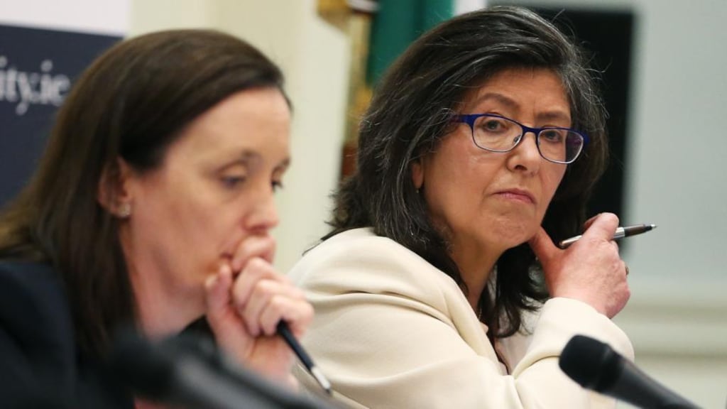 Policing Authority chairperson Josephine Feehily at Dublin Castle on Thursday. Photograph: Brian Lawless/PA Wire