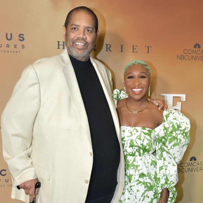 Harriet: screenwriter and producer Gregory Allen Howard with Cynthia Erivo, who plays Harriet Tubman in the new biopic. Photograph: Shannon Finney/Getty