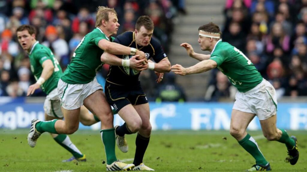 Stuart Hogg: will provide Ireland’s defence with a real challenge. Photograph: David Rogers/Getty Images