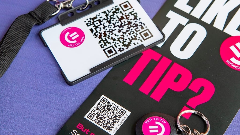 Strike allows users to tap their phone against a QR code or tag to make a payment