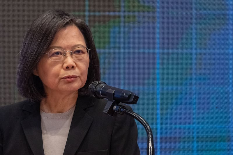 Taiwan's President Tsai Ing-wen: China vehemently opposes any official contact by foreign states with her government. Photograph: Ritchie B Tongo/EPA