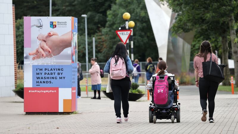 Returning to Maynooth University campus, Co Kildare. Photograph: Dara Mac Dónaill