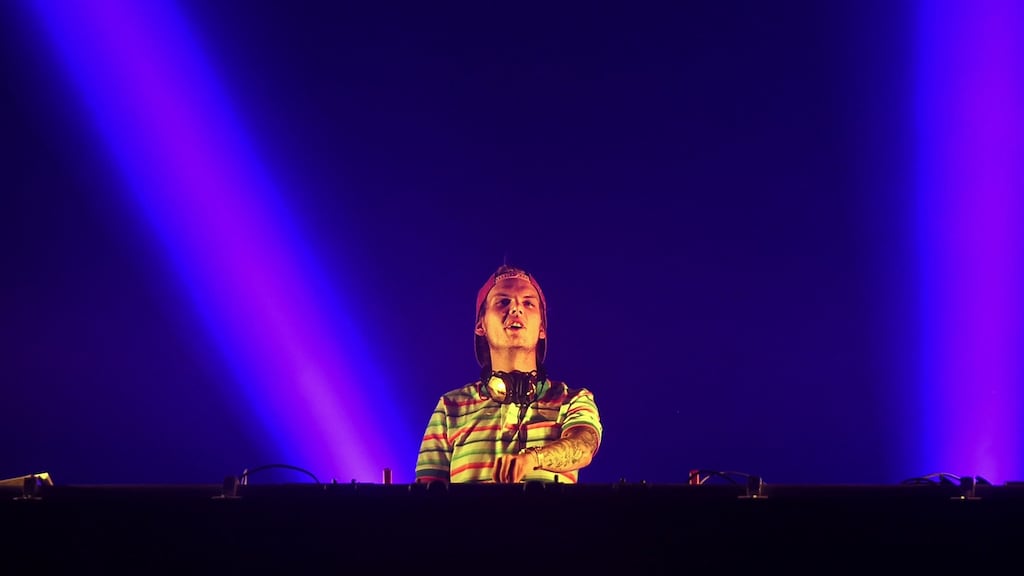 Swedish DJ and producer Avicii, who died aged 28, performs at the Sziget music festival on the Hajogyar Island of Budapest in august 2015.  Photograph: Attila Kisbenedek/AFP/Getty Images