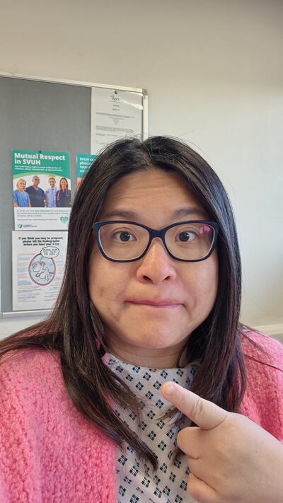 Hazel at the Breast Clinic at St Vincent's