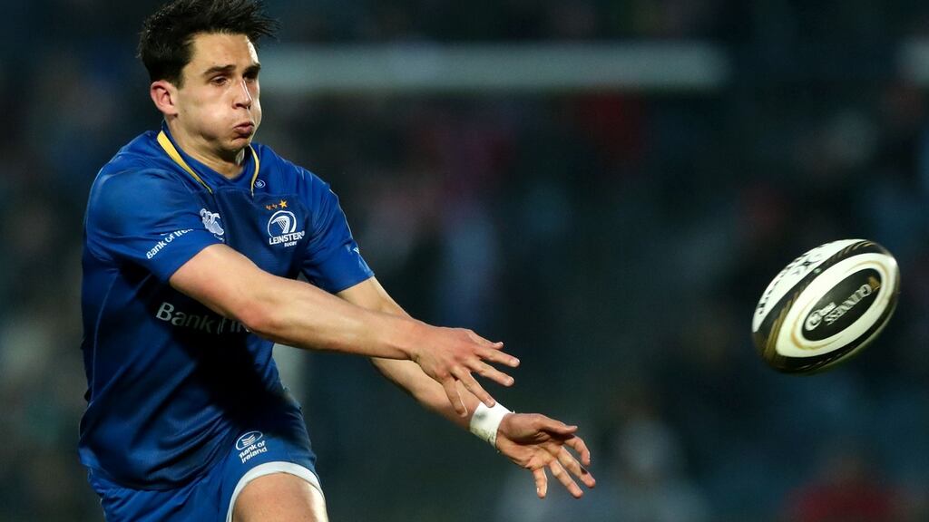 Joey Carbery: It’s likely that Sexton, Carbery and Byrne are the touring outhalves in Australia next month and come the World Cup, but Schmidt needs Carbery to be wearing the 10 jersey in 2018/19. Photograph: James Crombie/Inpho