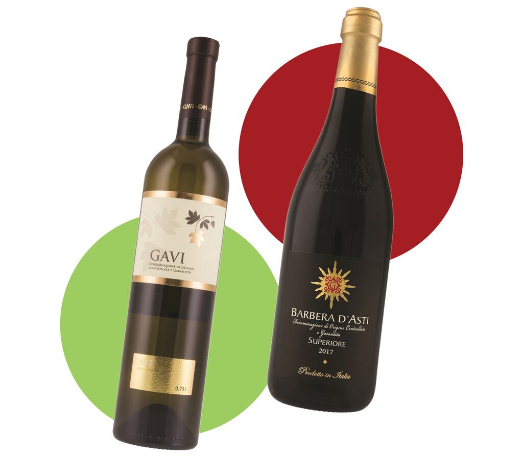 Italian wines from the north west of the country, on sale in Lidl.