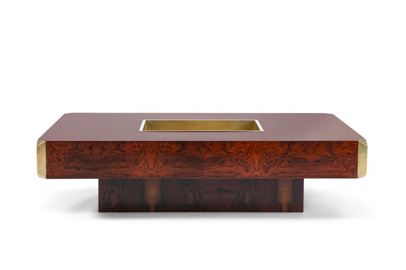 A burl wood coffee table by the Italian photographer and designer, Willy Rizzo (€2,000-€3,000)