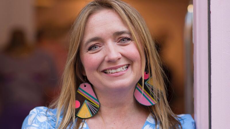 Om Diva owner Ruth Ní Loinsigh wears Om Diva vintage dress, €65 and Kiki Na Art earrings €45 from Atelier 27