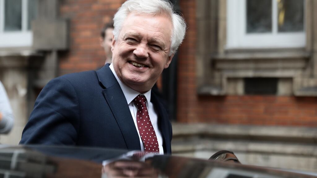 UK’s Brexit secretary David Davis:  The customs paper makes clear that the UK will leave both the EU single market and customs union, but suggests two possible forms of tailor-made customs relationships to replace them. Photograph: Simon Dawson/Bloomberg