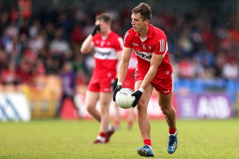 Shane McGuigan: has been in outstanding form in Derry's attack this season. Photograph: Laszlo Geczo/Inpho