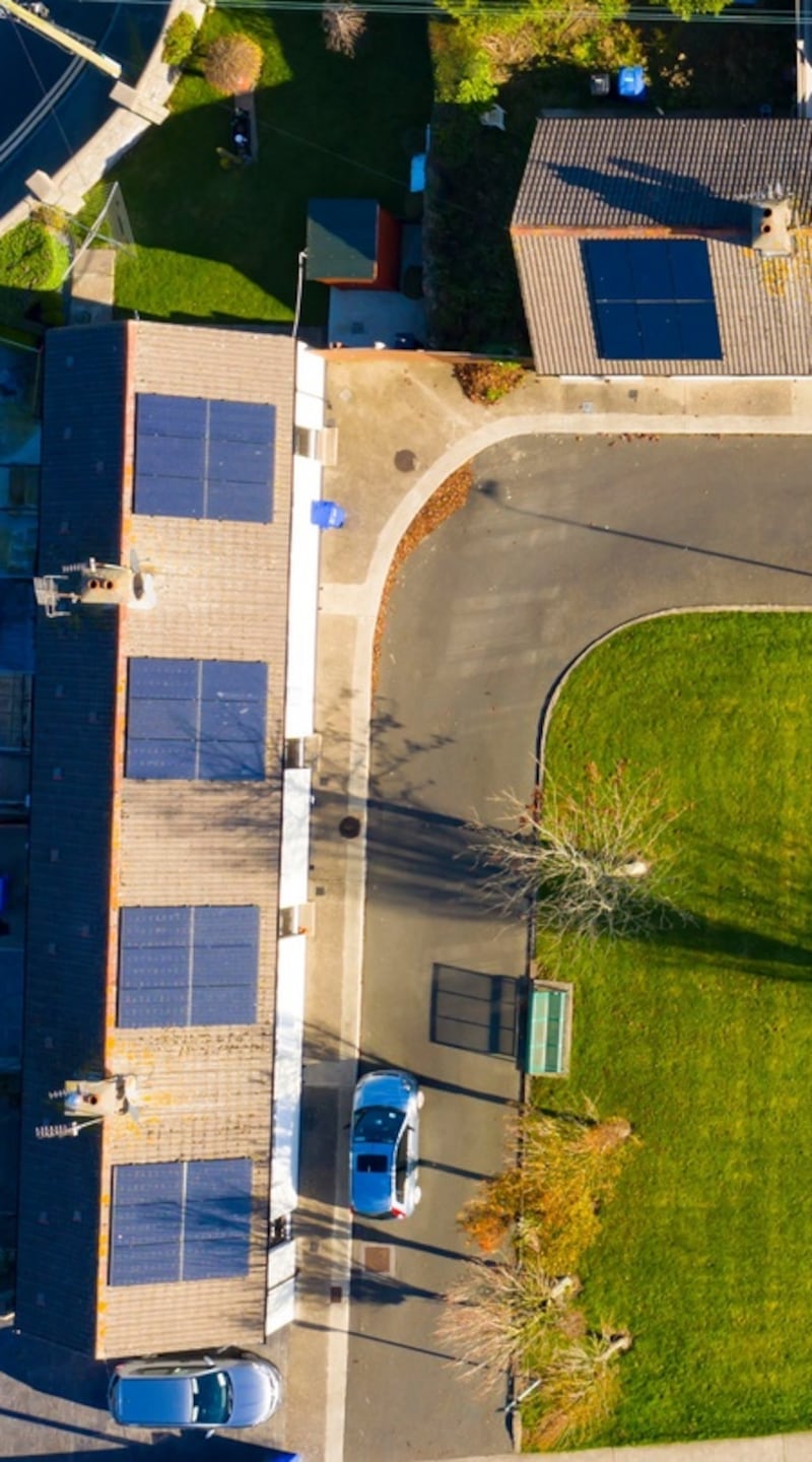 Retrofitted houses at College View, Wexford town. Photograph: Patrick Browne for passivehouseplus.ie