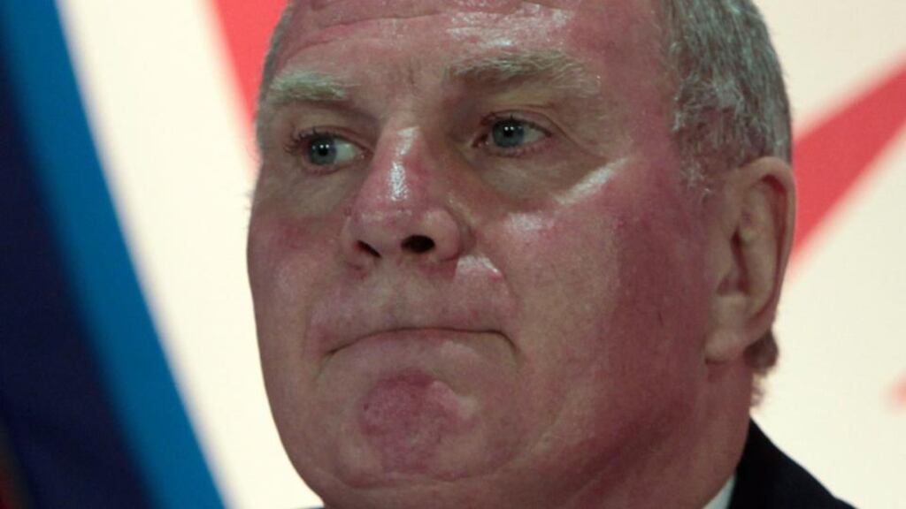Bayern Munich president Uli Hoeness, who owns a sausage factory in addition to his role as president of Bayern Munich, made a €3 million tax payment after failing to declare properly the interest income earned on funds held in a Zurich bank. Reuters/Michaela Rehle