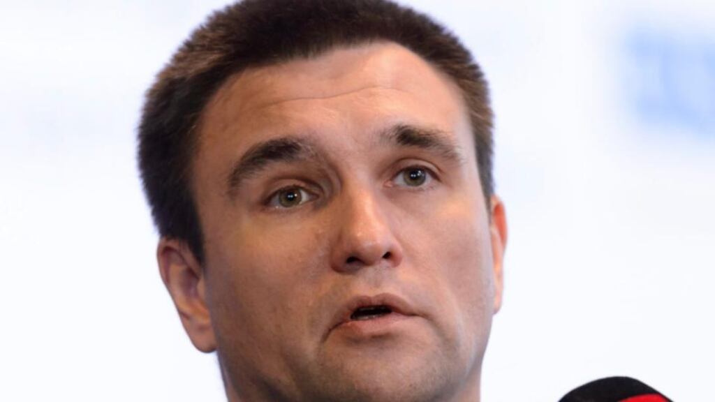 Ukraine foreign minister Pavlo Klimkin. Ukrainian parliament renounced the country’s ‘non-aligned’ status in order to work towards Nato membership. Photograph: Laurent Gillieron/EPA